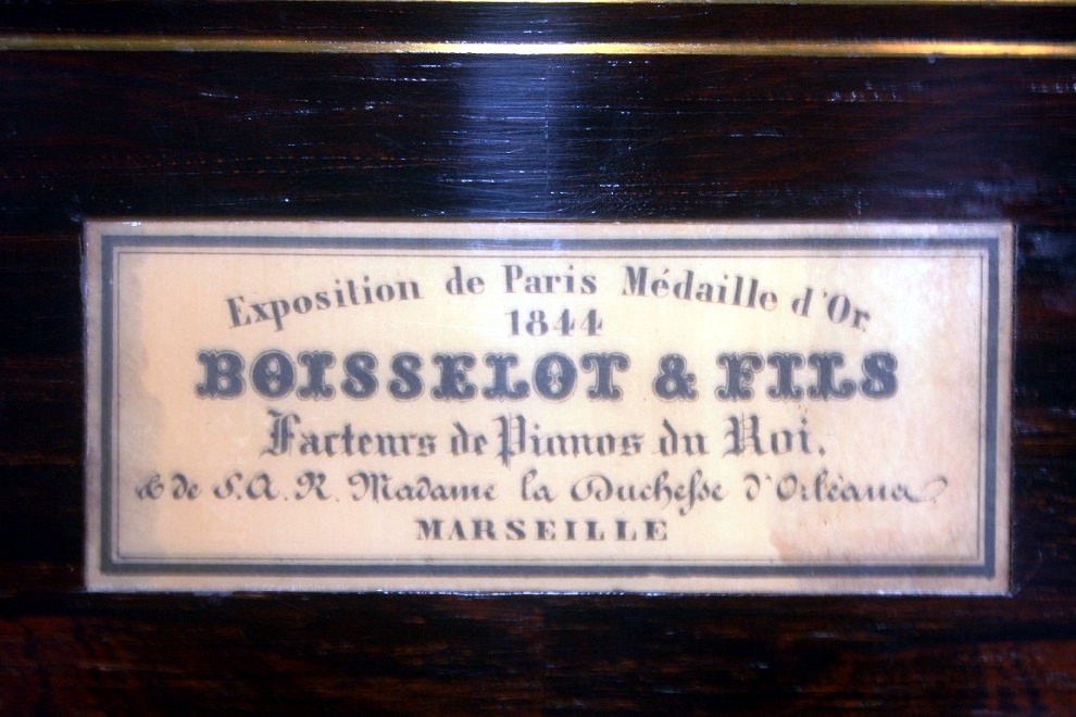 Piano à queue BOISSELOT & FILS 1839