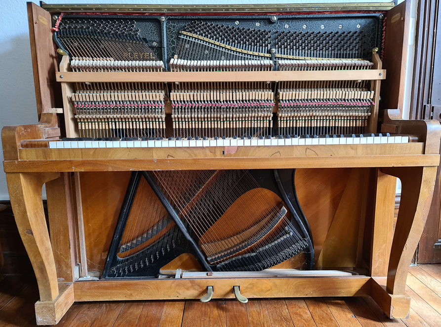 Mécanique PLEYEL P moderne acajou ronceux 1947