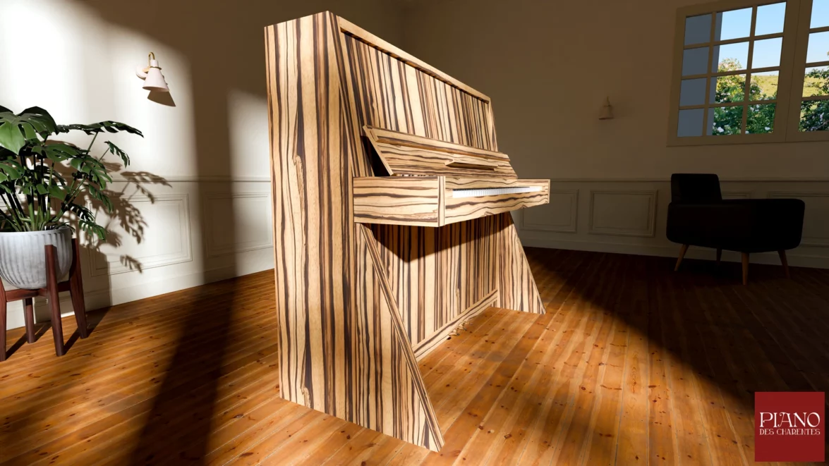 Luxury Piano Design Zebrano Zingana