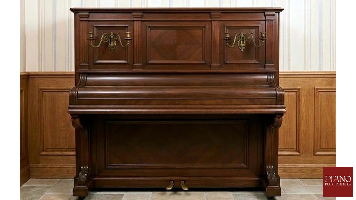 ERARD N°9 cadre fonte cordes croisées palissandre frisé 1910